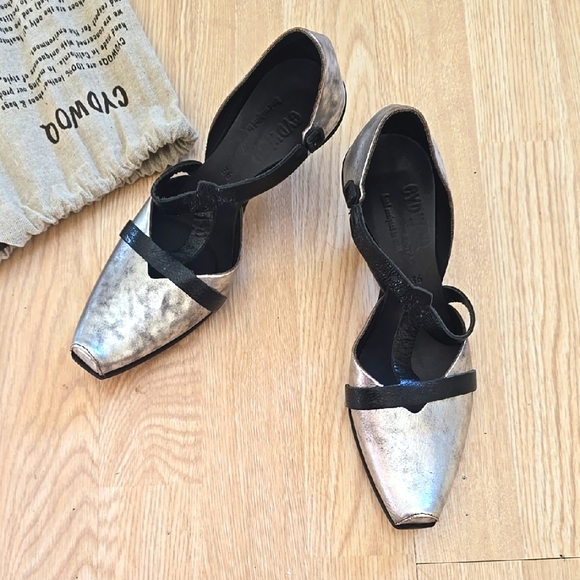Cydwoq Silver Spirit Kitten Heel Size 36